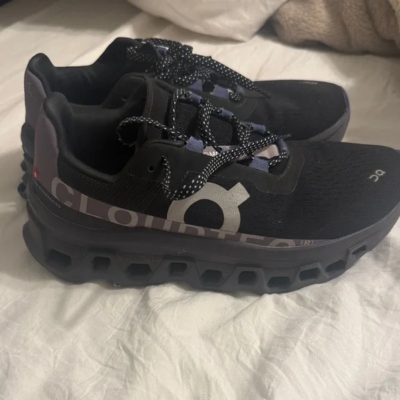 On Running Black and Blue Athletic Shoes - Picture 2 of 4